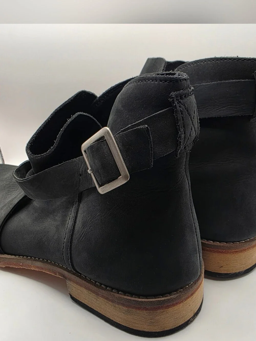 Free People Las Palmas Ankle‎ Boot Black Nubuck EU 40 US 9.5 Crossstrap